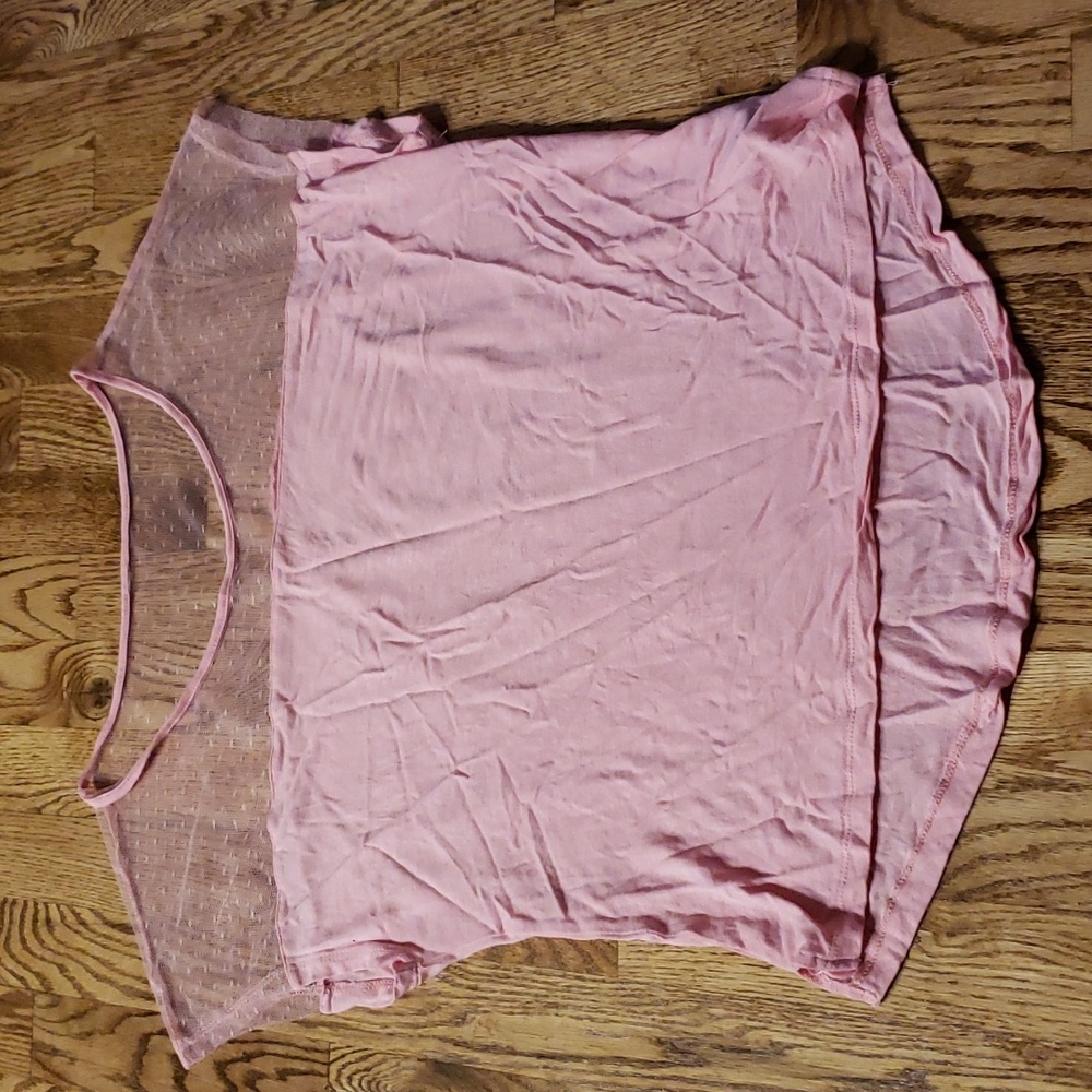 (M) Pastel Sheer Details Loose Fit Top Dainty Fairycore Feminine Relaxed Casual